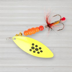 Блешня обертова ZEOX Reactive Long № 3, 10г, колір 012 Fluo-Black Dot